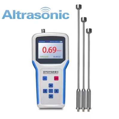 Instrumento de medición de intensidad de sonido ultrasónico azul para líquidos